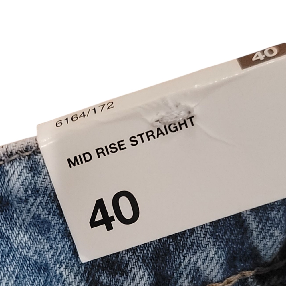 Zara Mid Rise Straight Jeans size 8 - Picture 7 of 9